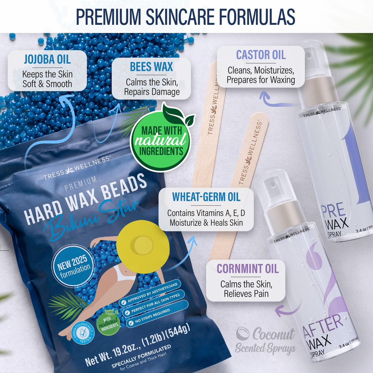 Tress Wellness Beginner's Waxing Kit