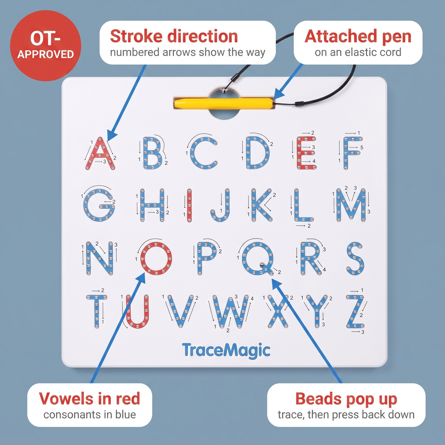 TraceMagic Magnetic Alphabet Tracing Board